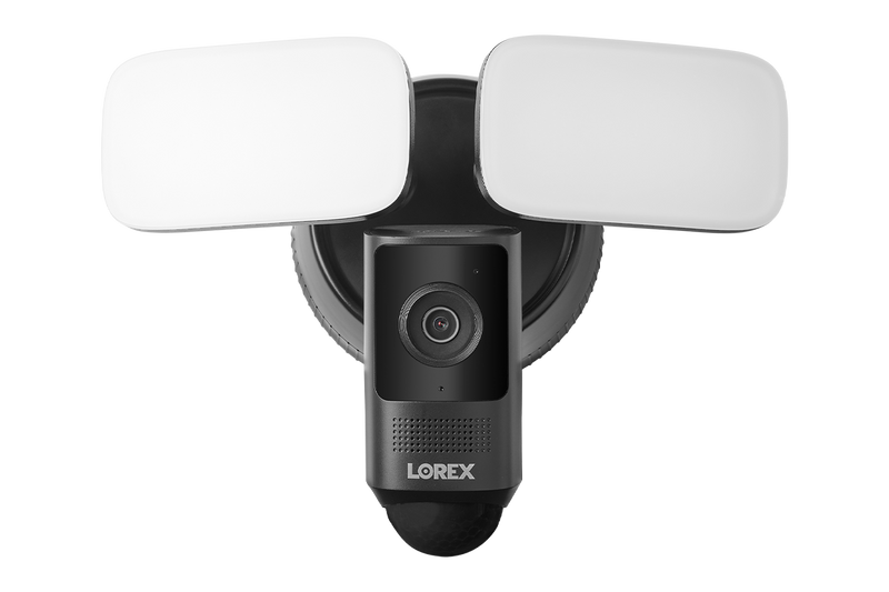 Lorex 2K Wired Floodlight Security Camera - Black (One Pack)