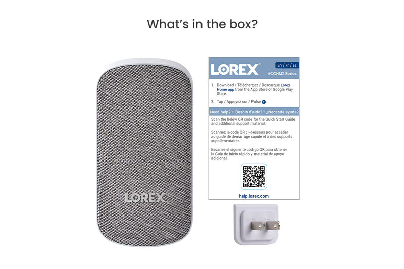 Lorex 2K Wi-Fi Video Doorbell (Battery-Operated) with Wi-Fi Chimebox (32GB)