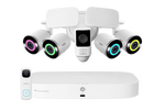 Lorex Fusion 4K 16 Camera Capable (8 Wired + 8 Wi-Fi) 2TB NVR System with 4 Smart Security Lighting Bullet Cameras, One 2K Wired Doorbell, and One 2K Floodlight