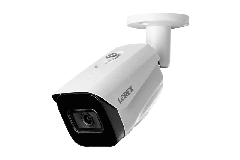 4K (8MP) Smart IP White Security Camera with Listen-in Audio and Real-Time 30FPS Recording